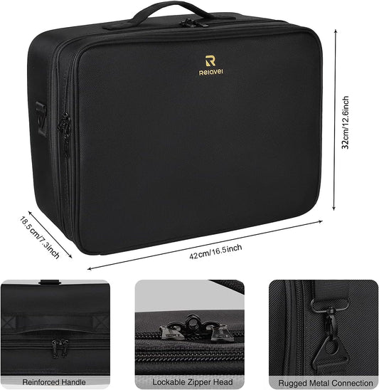 Black Extra Large Makeup Case