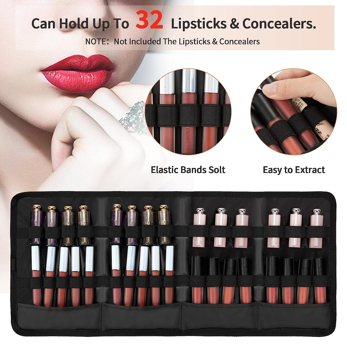 32 Slot Lipstick Makeup Storage Bag – Relavel