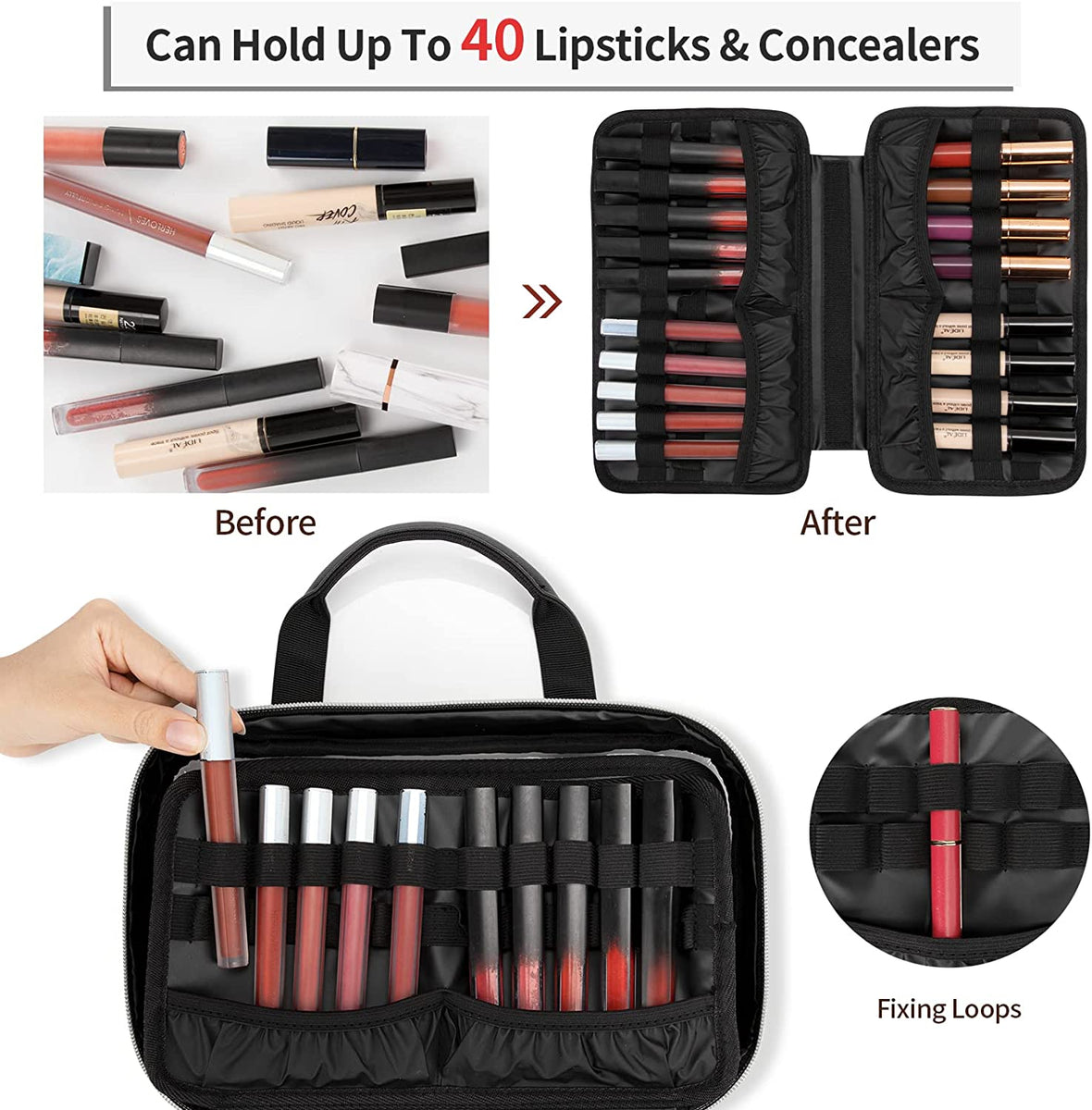 Lipstick outlet travel organizer