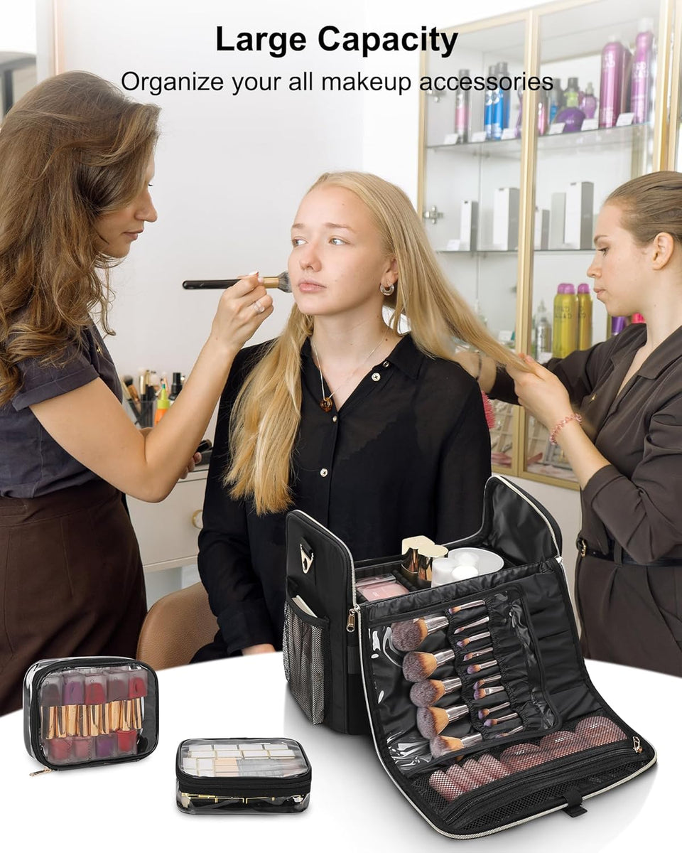 Makeup Artist Topsefu Makeup Bag Professional Large Travel Makeup