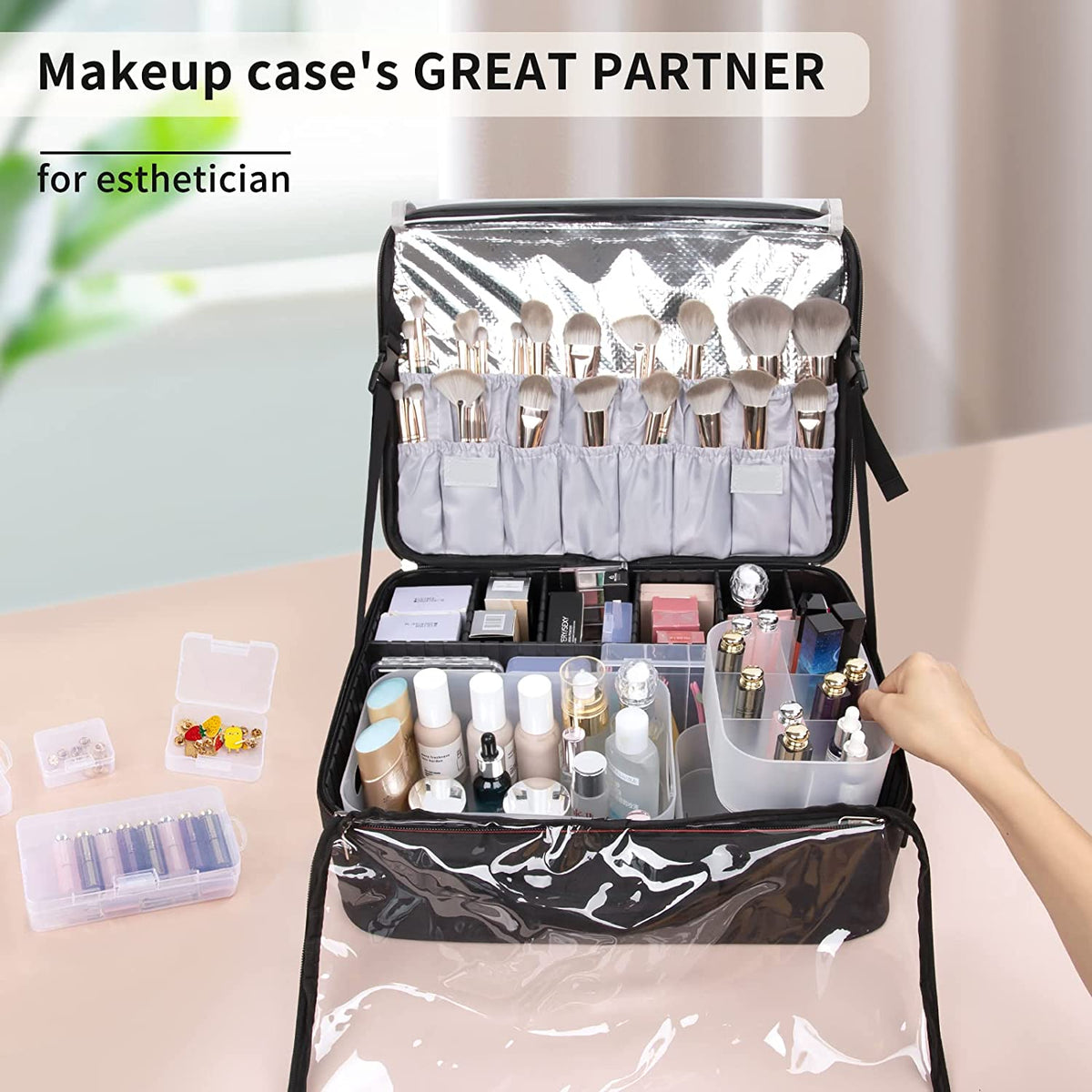 Relavel 12-pack Makeup Oeganizer Case Holder