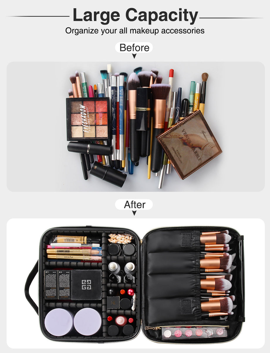 Small Black Cross Pattern Travel Makeup Bag – Relavel
