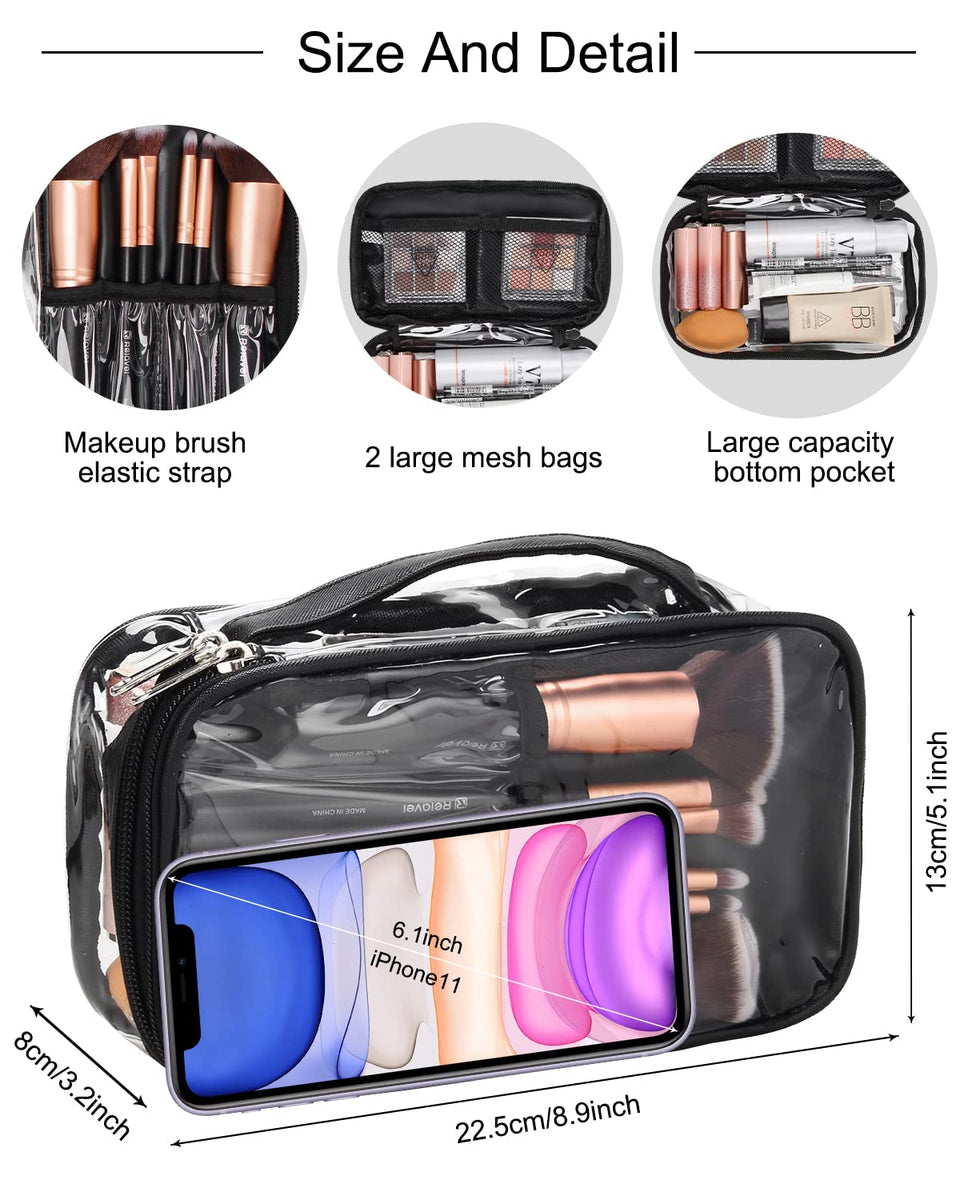 Small Clear Double Layer Makeup Bags – Relavel