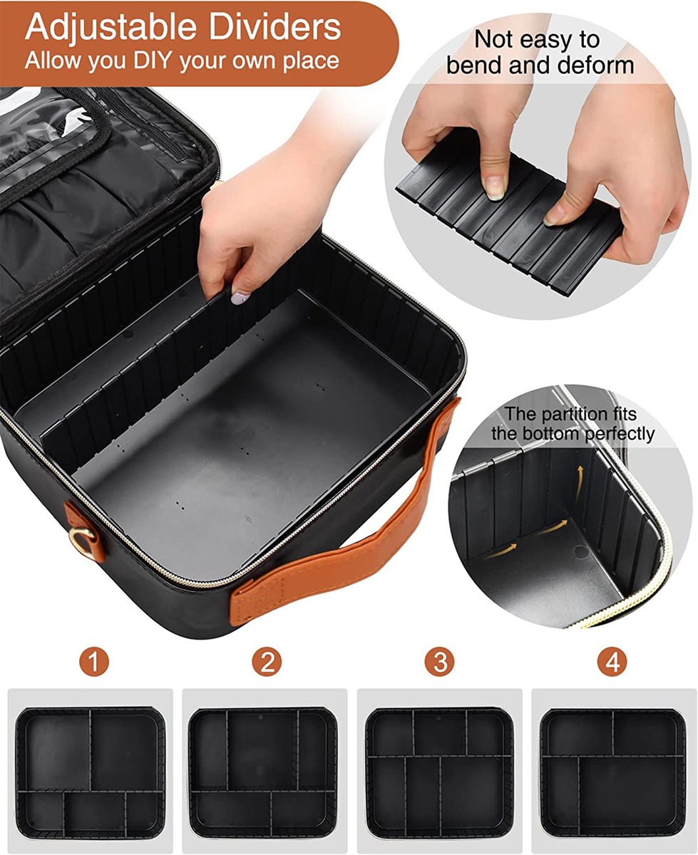 Small Black Cross Pattern Travel Makeup Bag – Relavel