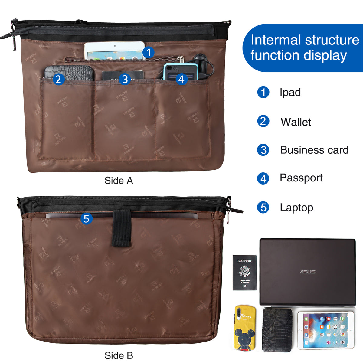 LOUIS VUITTON Monogram Carryall Laptop Travel Briefcase Clutch Bag