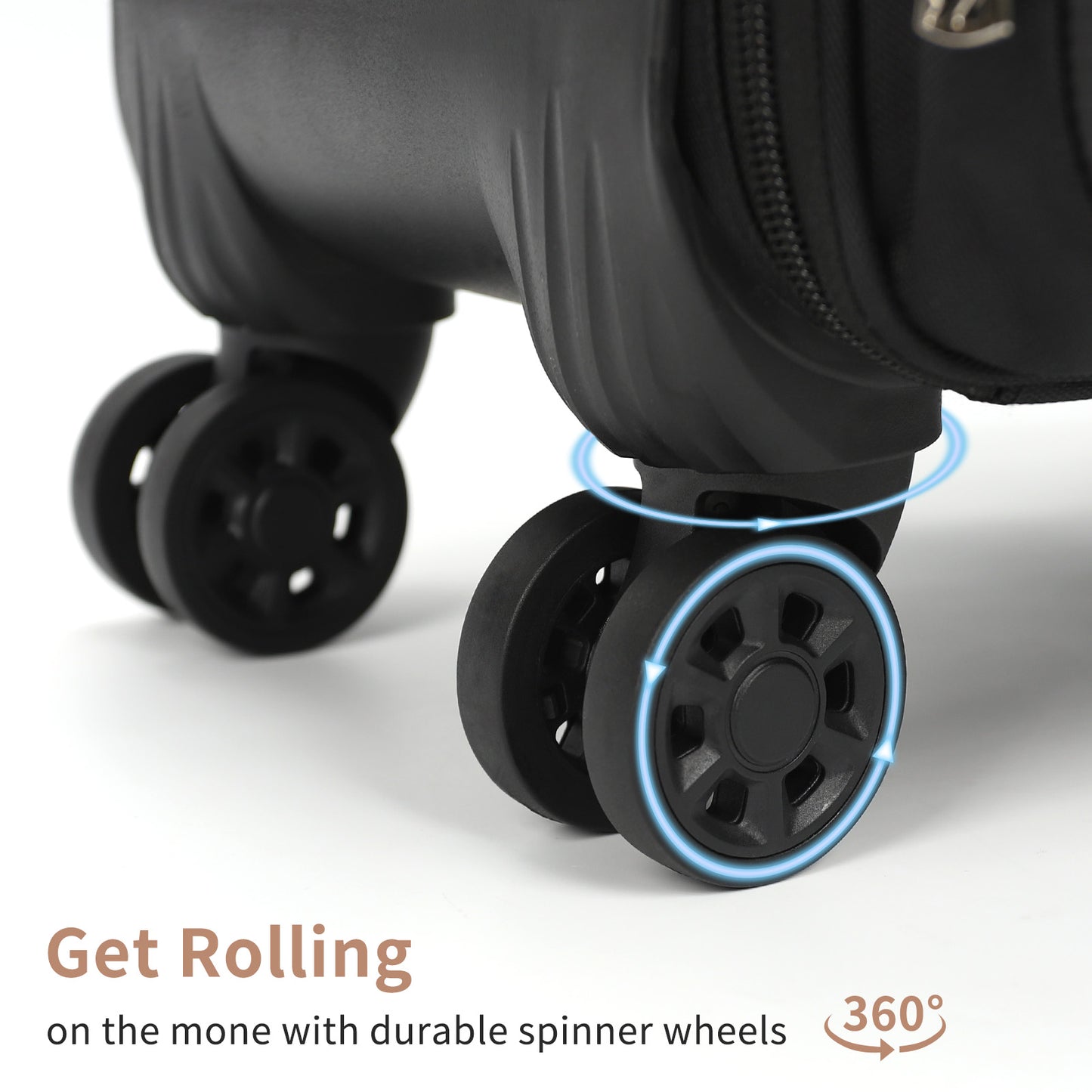 Rolling Extra Large Makeup Train Case with 4 wheels