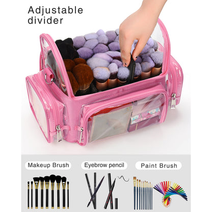 New Clear Makeup Bag For Makeup Artists,Rose Pink
