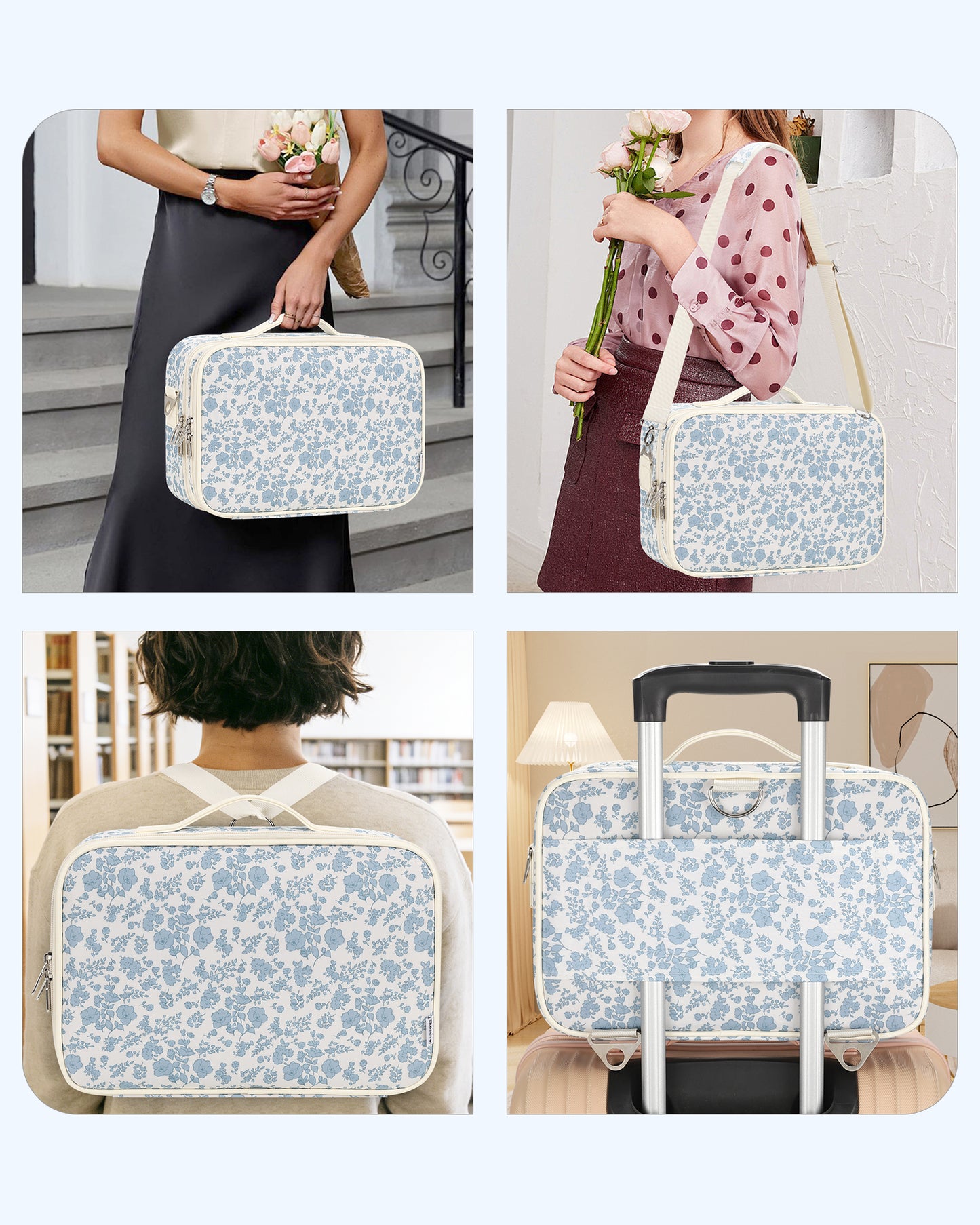 Floral Print Medium Makeup Case