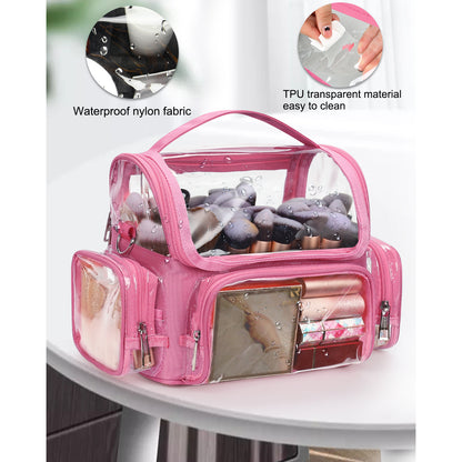 New Clear Makeup Bag For Makeup Artists,Rose Pink