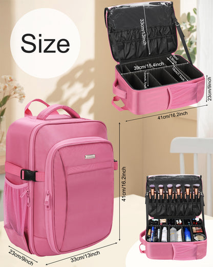 Professional Makeup Bag For Makeup Artists, Rose Pink