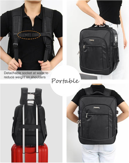Professional Extra Large 3 Layer Makeup Backpack with 4 Small Cosmetic Bag