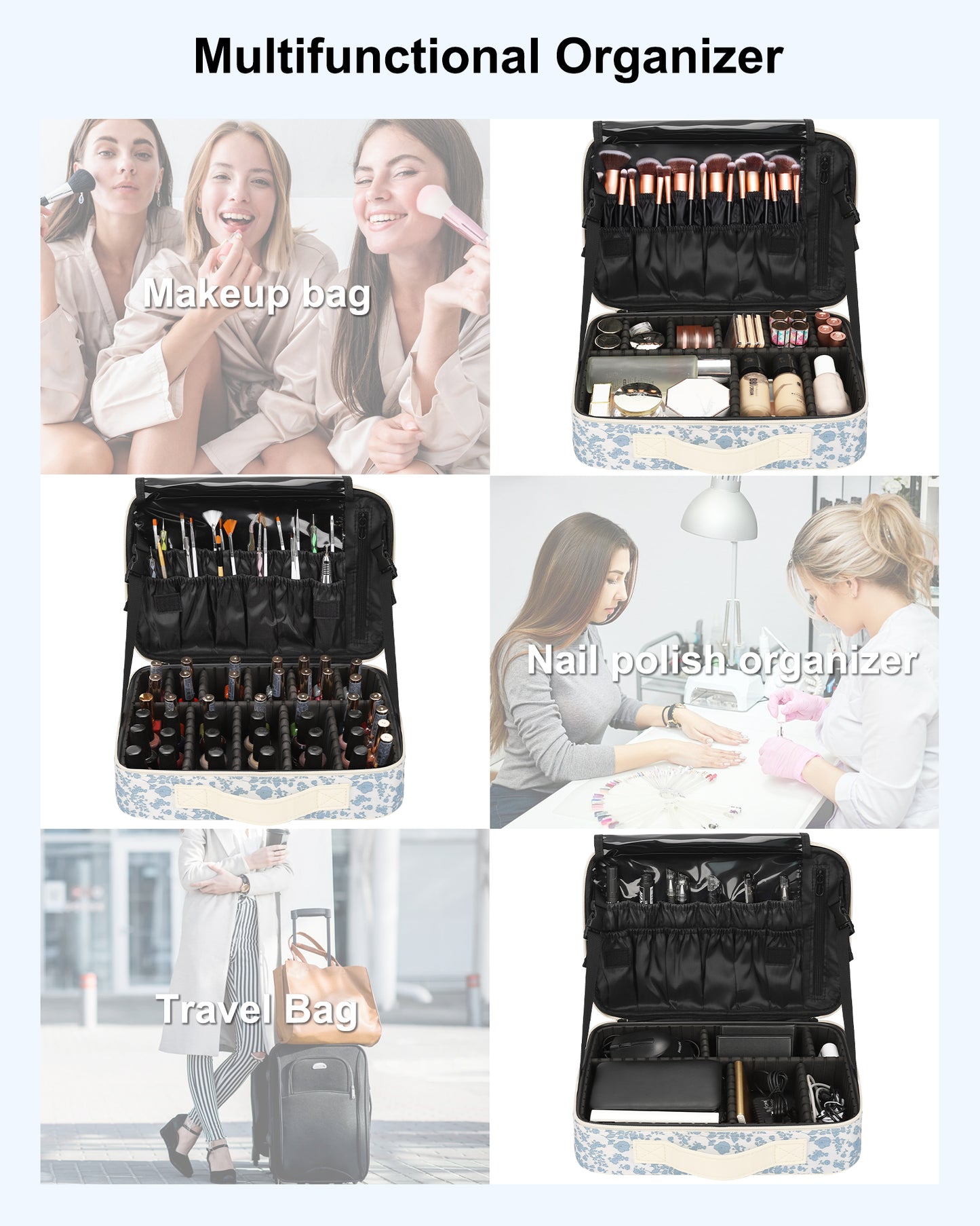 Floral Print Medium Makeup Case