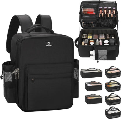 Relavel Makeup Backpack with 5 Removable Pouches