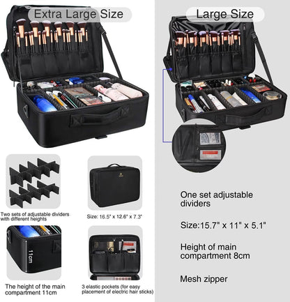 Black Extra Large Makeup Case