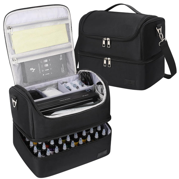 Available for sale in the United States only.Double Layer Tattoo Travel Organizer Shoulder Bag