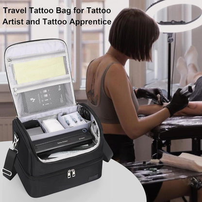 Double Layer Tattoo Travel Organizer Shoulder Bag