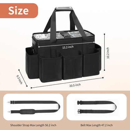 Extra Large Hairstylist Traveling Bag with Adjustable Dividers and Multi Pockets