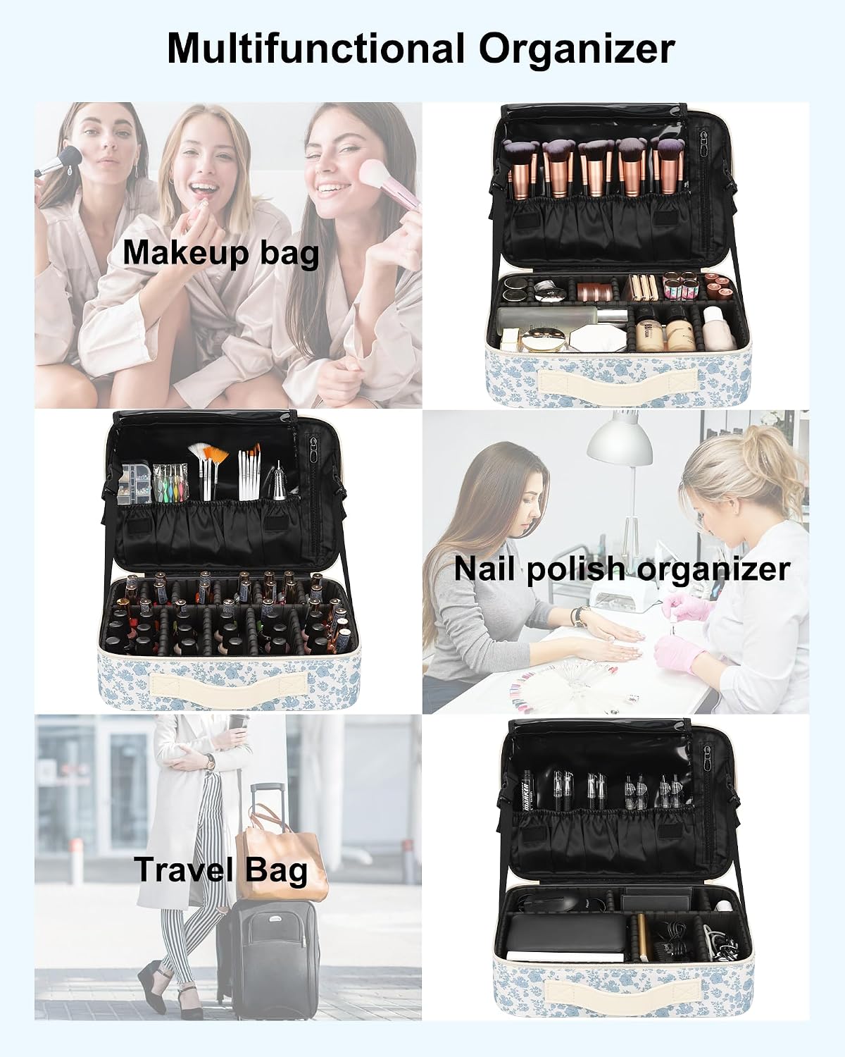Floral Print Medium Makeup Case