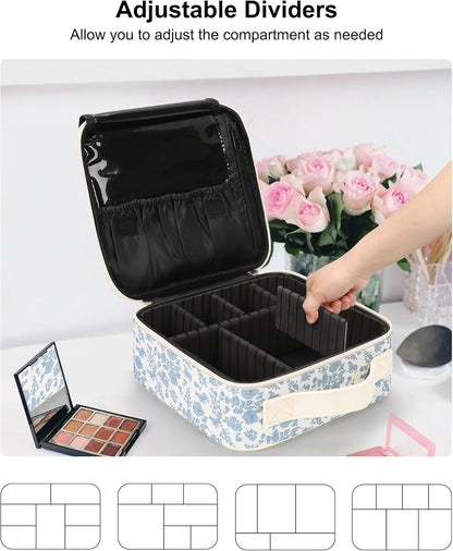 Floral Print Small Makeup Case