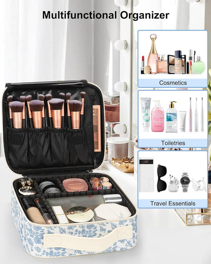 Floral Print Small Makeup Case