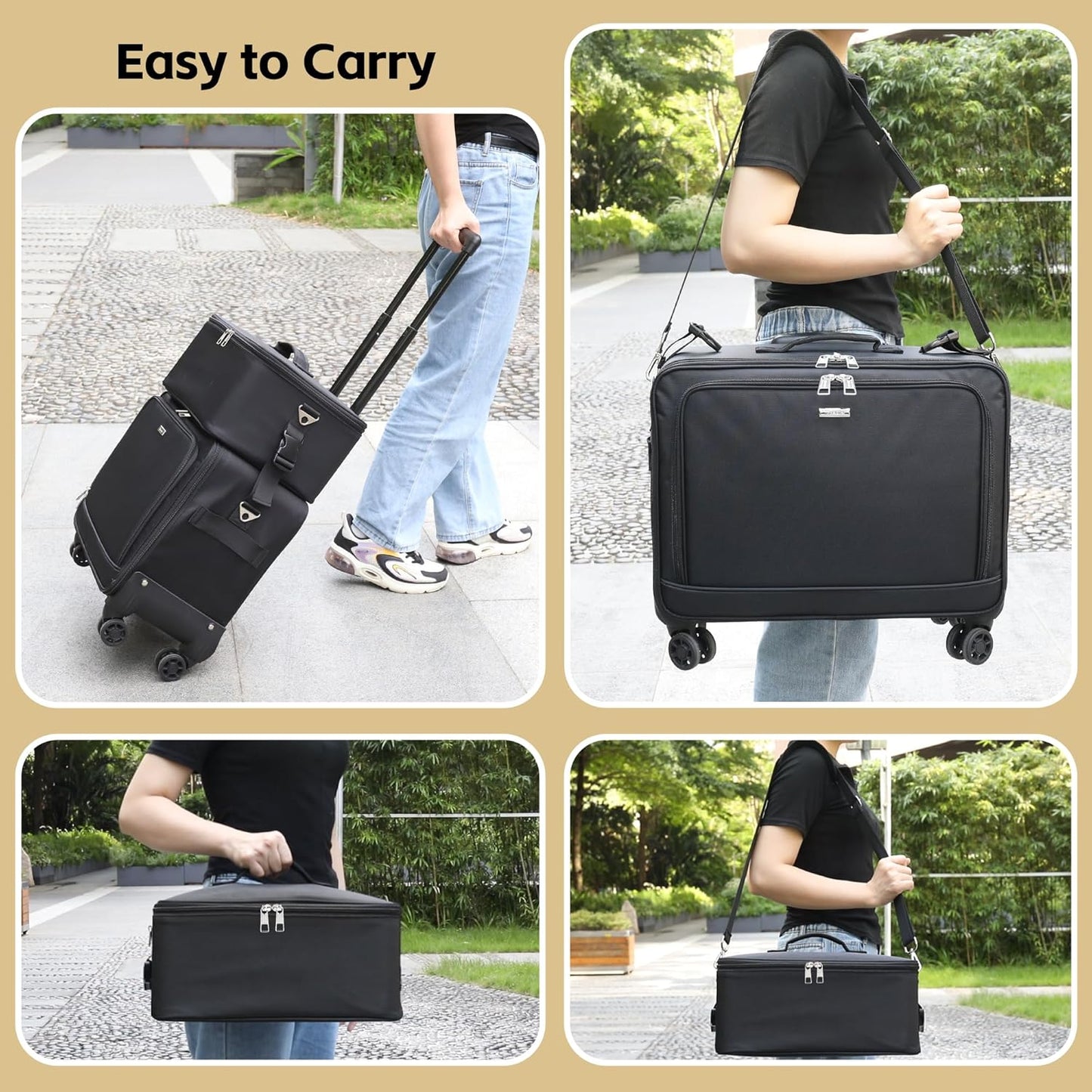 Available for sale in the United States only.New 360° Rolling Extra Large 2 in 1 Makeup Case with 7 Small Bag