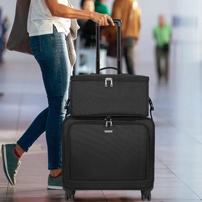 Available for sale in the United States only.New 360° Rolling Extra Large 2 in 1 Makeup Case with 7 Small Bag