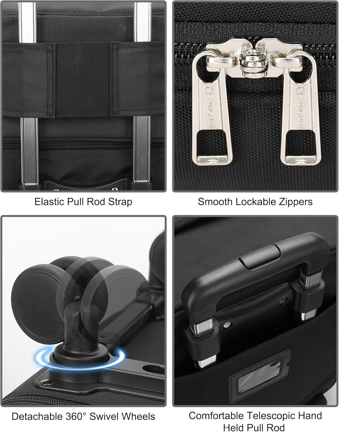New Extra Large 2 in 1 Rolling Makeup Case With 4 Clear bags and 4 Removable 360° Spinner Wheels, Adjustable Dividers.In stock in the United States.