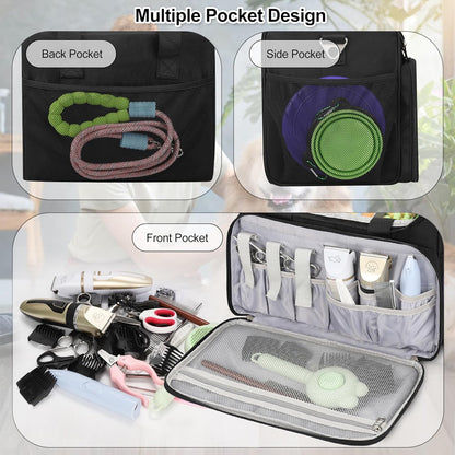 Professional Travel Pet Grooming Bag with Compartments