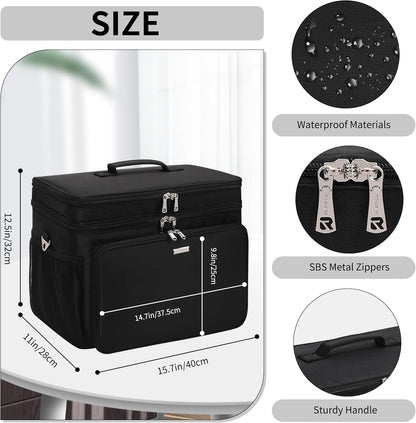 Available for sale in the United States only.Professional 2-Layers Heat Insulation Barber Travel Bag with Shoulder Strap