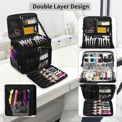 Available for sale in the United States only.Professional 2-Layers Heat Insulation Barber Travel Bag with Shoulder Strap