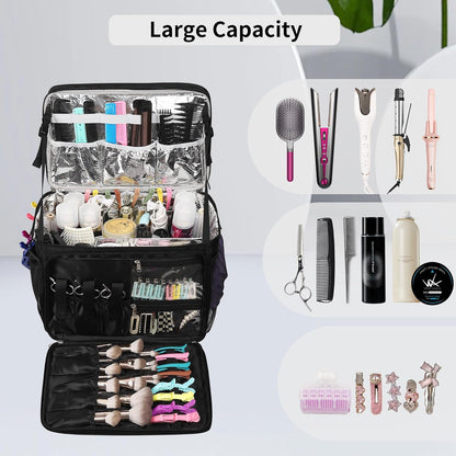 Available for sale in the United States only.Professional 2-Layers Heat Insulation Barber Travel Bag with Shoulder Strap