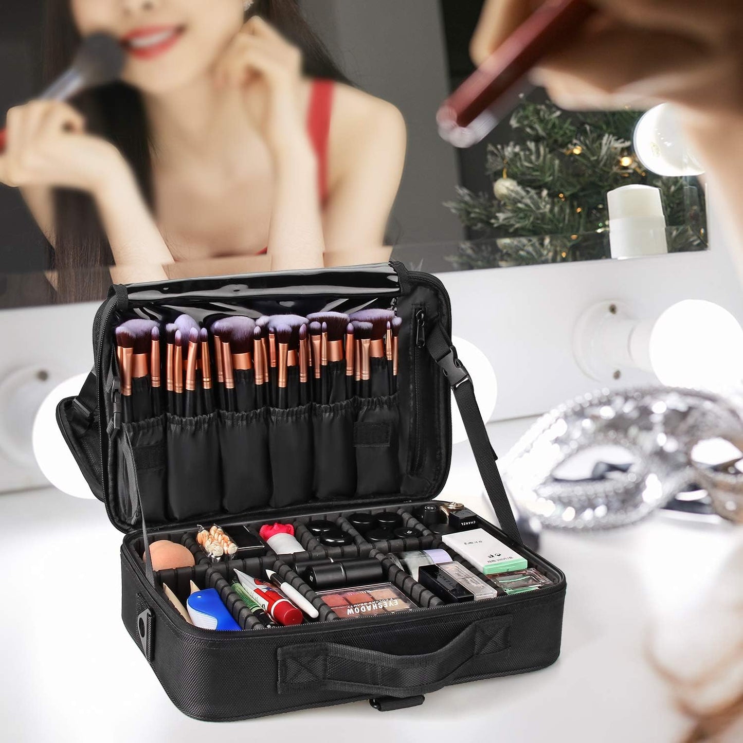 Black Medium Makeup Case