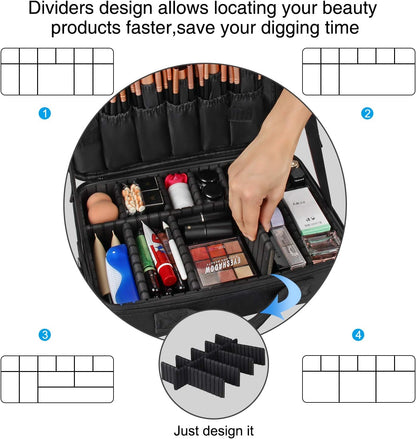 Black Medium Makeup Case