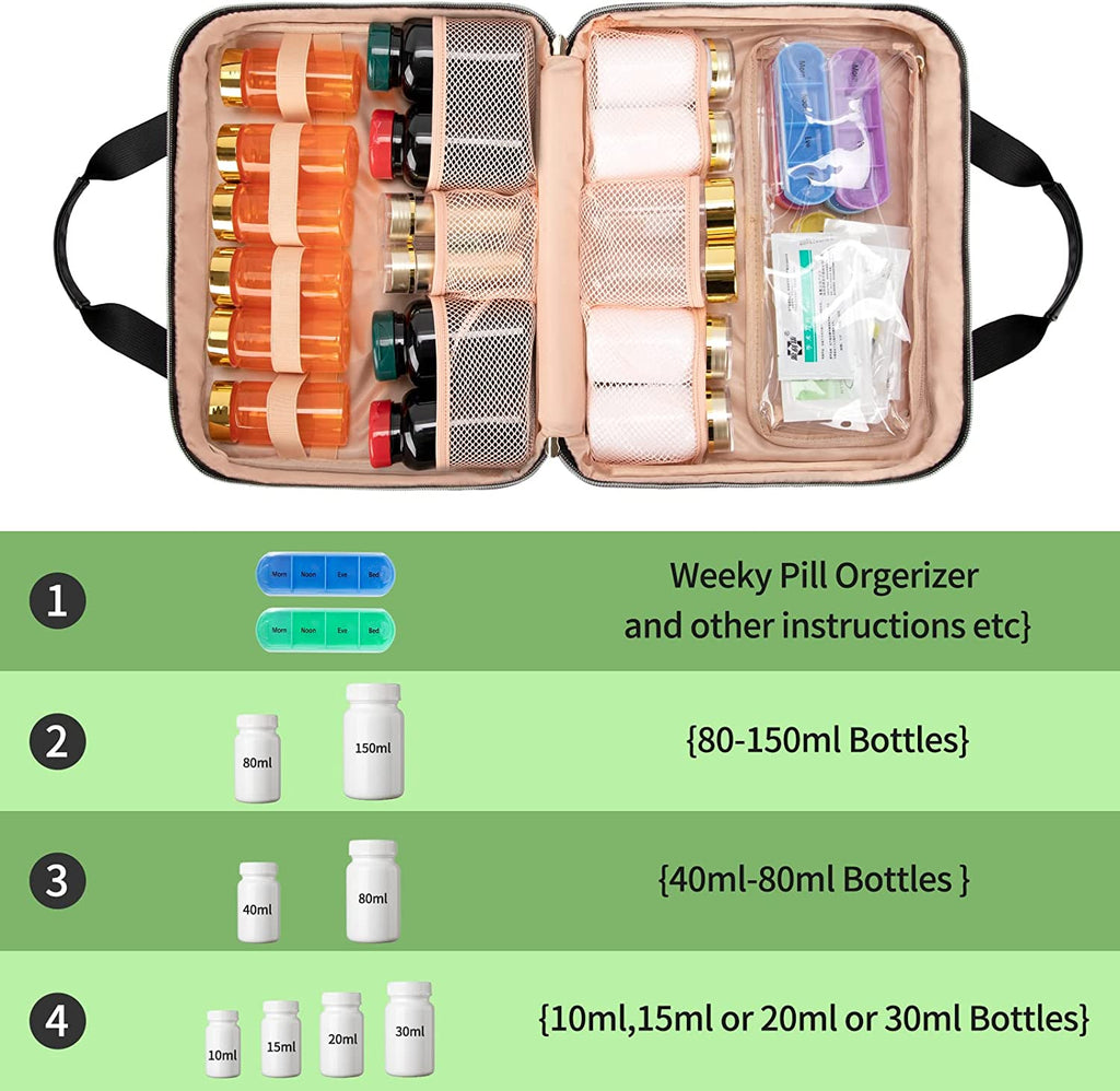 Pill Bottle Organizer Bag For Family Outdoors Hiking Camping Office  Workplace | Fruugo NO