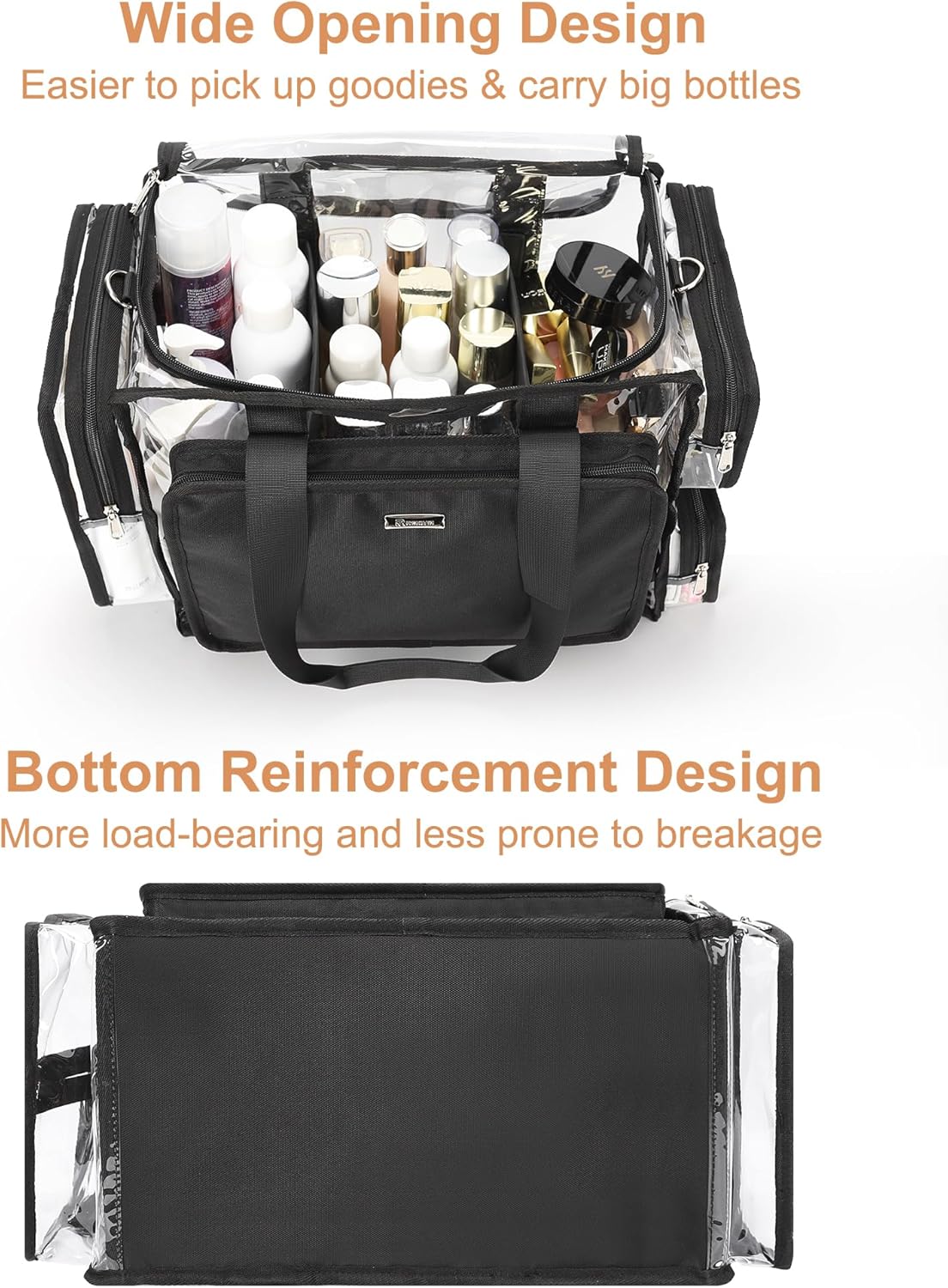 Relavel Clear Extra Large Travel Makeup & Toiletry Bag