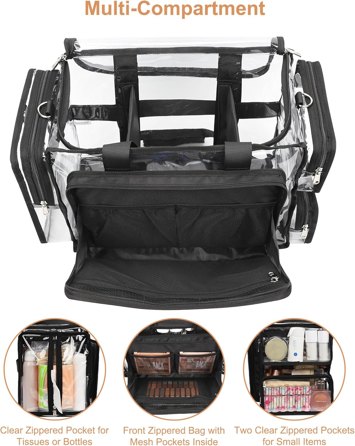 Relavel Clear Extra Large Travel Makeup & Toiletry Bag