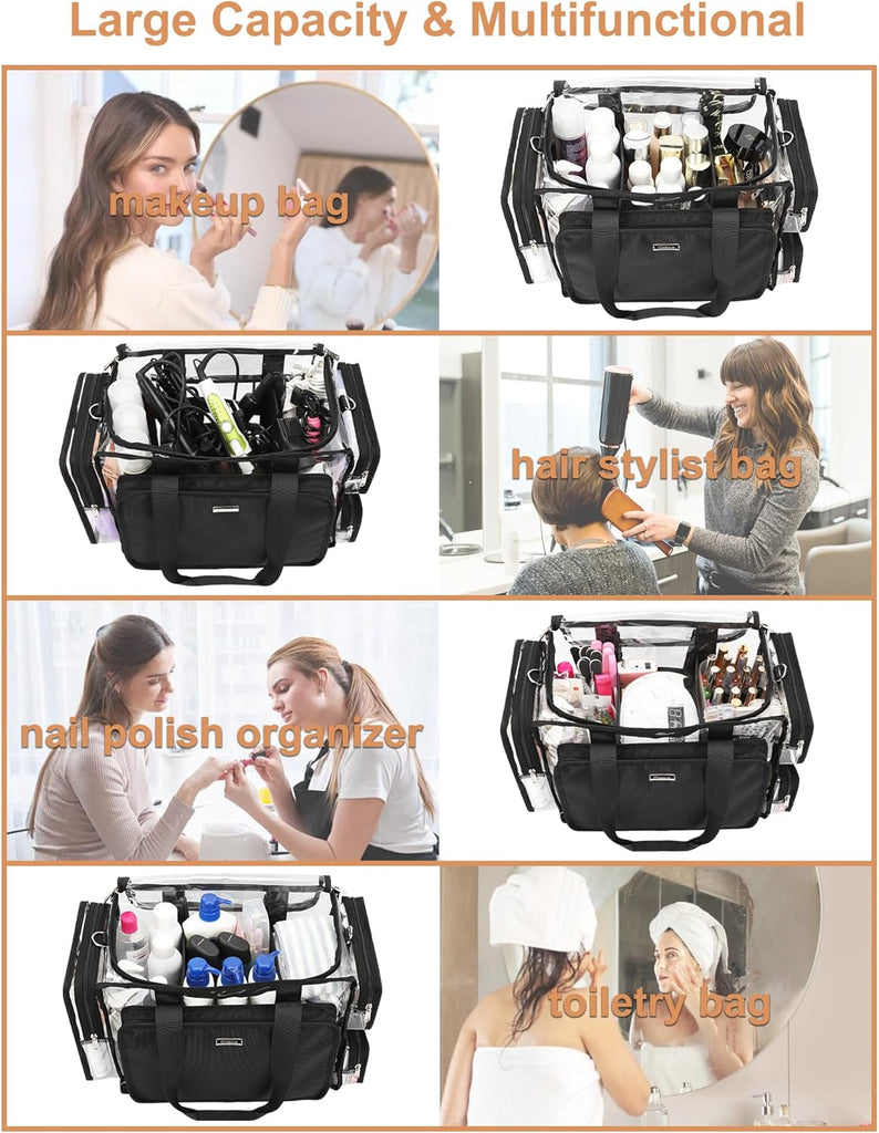 expert travel toiletry bag by expert travel Relavel Clear Extra Large Travel Makeup & Toiletry Bag