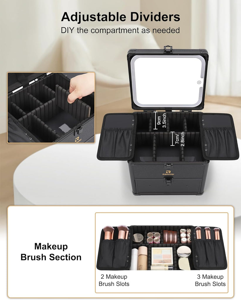 Relavel Makeup Case with LED Mirror - Thumbnail 2