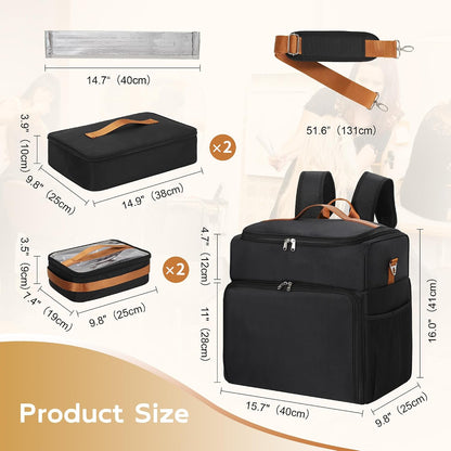 Extra Large Hairstylist Traveling Backpack with 4 Pouches
