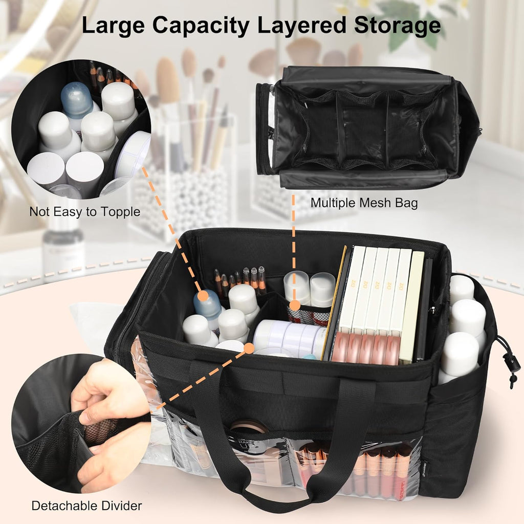 habe x large travel makeup bag Relavel Extra Large Makeup Artist Set Bag