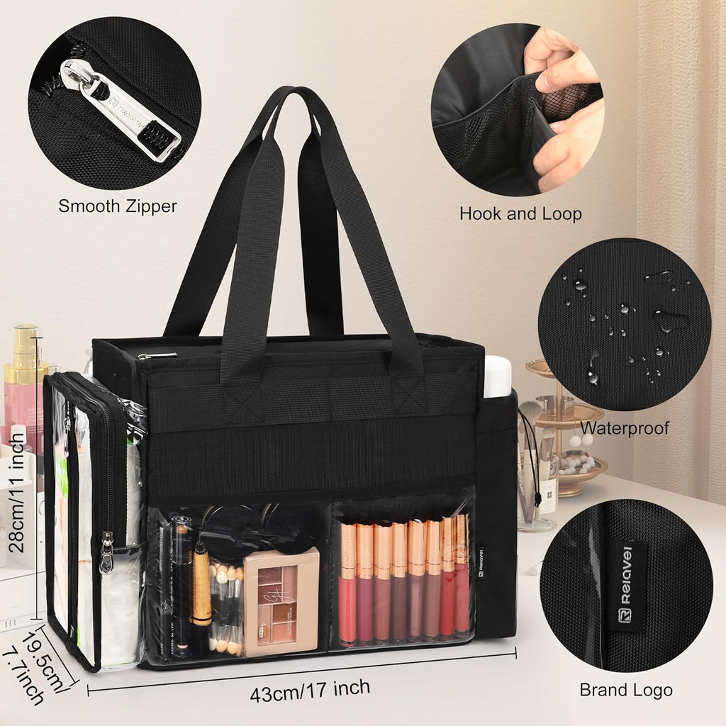 habe x large travel makeup bag Relavel Extra Large Makeup Artist Set Bag