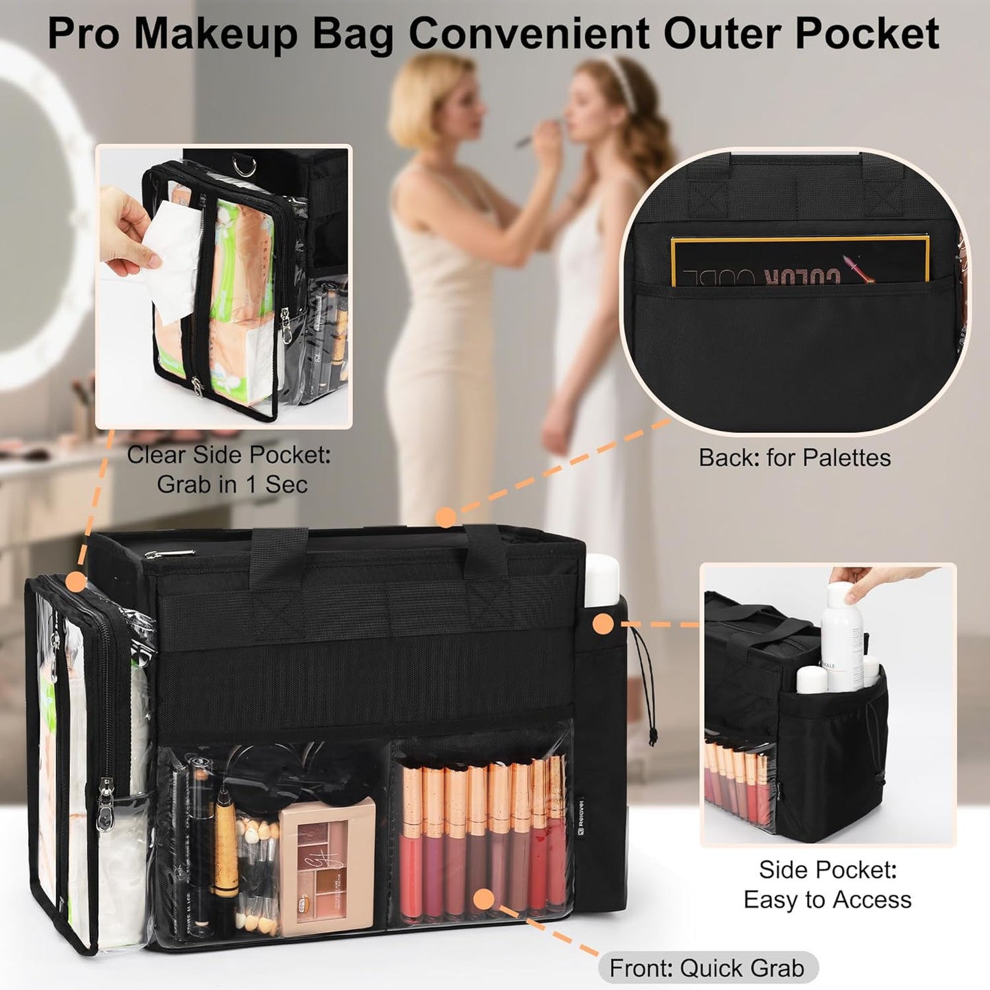 Relavel Extra Large Makeup Artist Set Bag