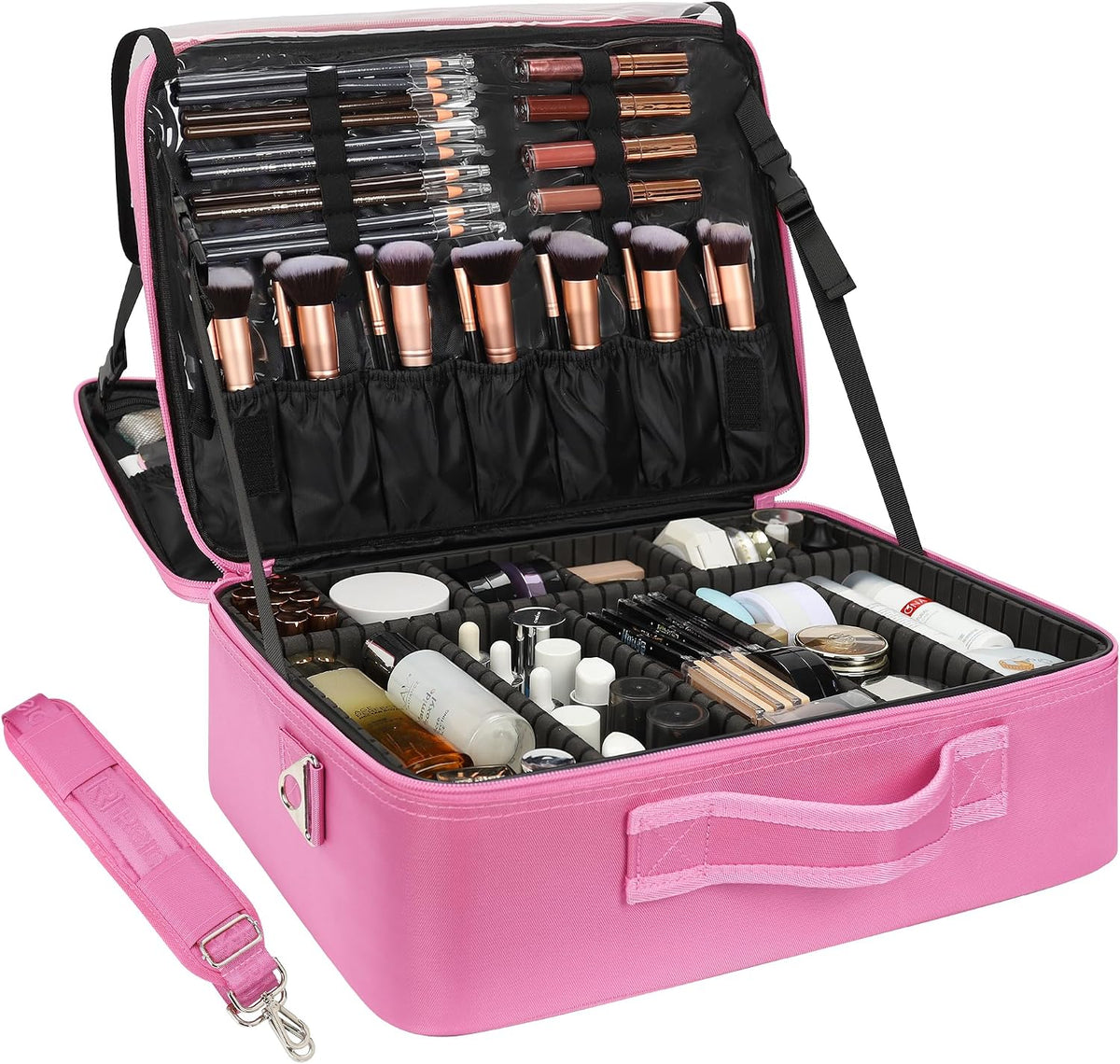 Rose Pink Extra Large Makeup Case