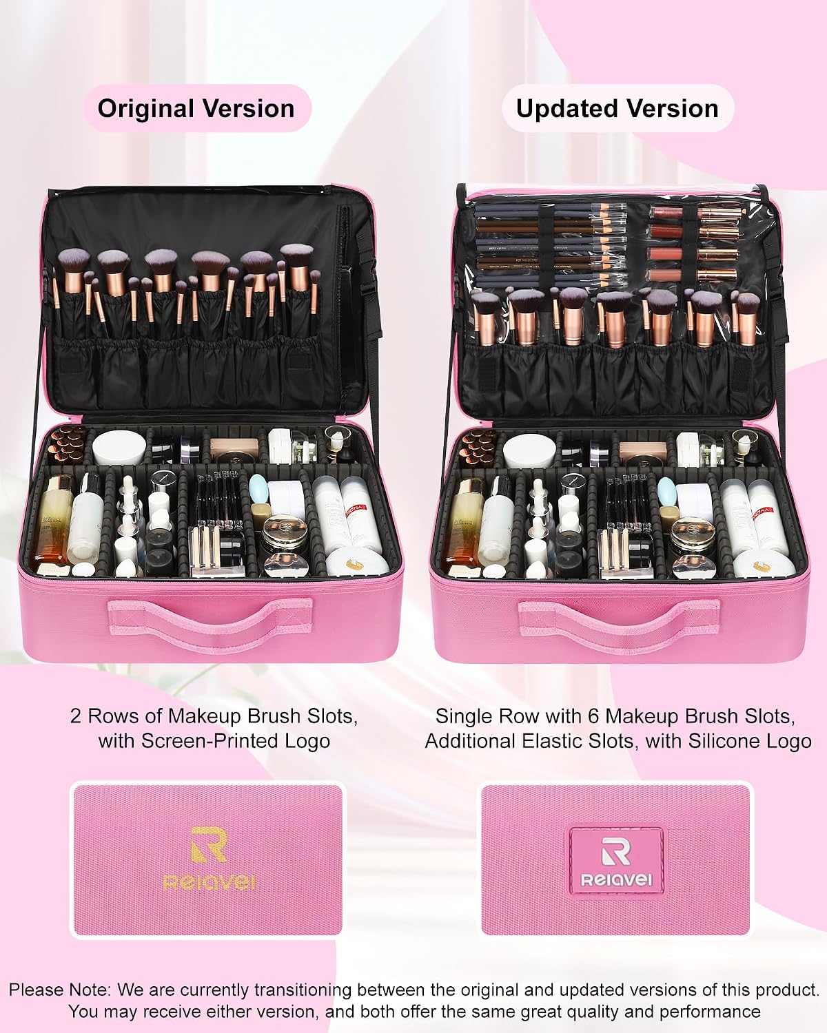 Rose Pink Extra Large Makeup Case