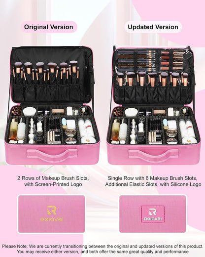 Rose Pink Extra Large Makeup Case