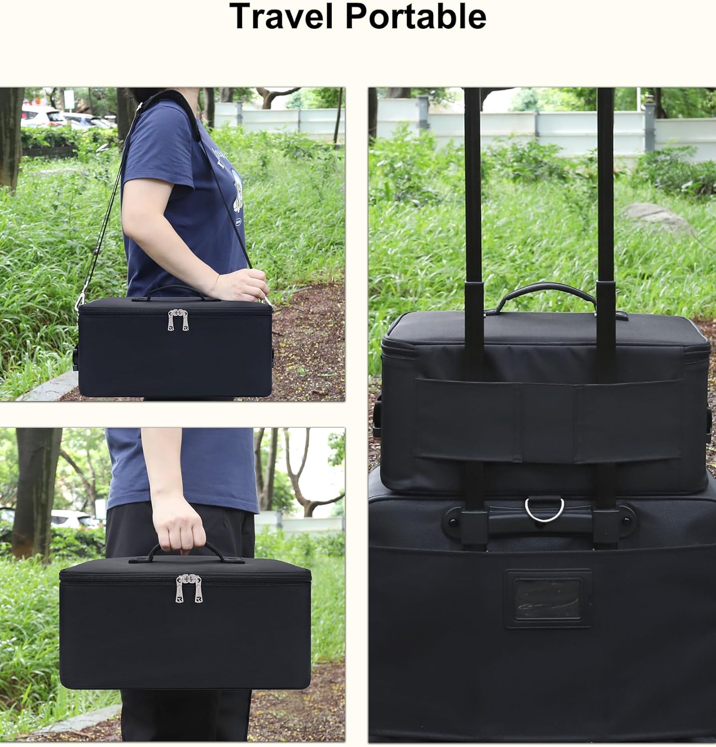 Large Makeup Case with 3 Clear Bags