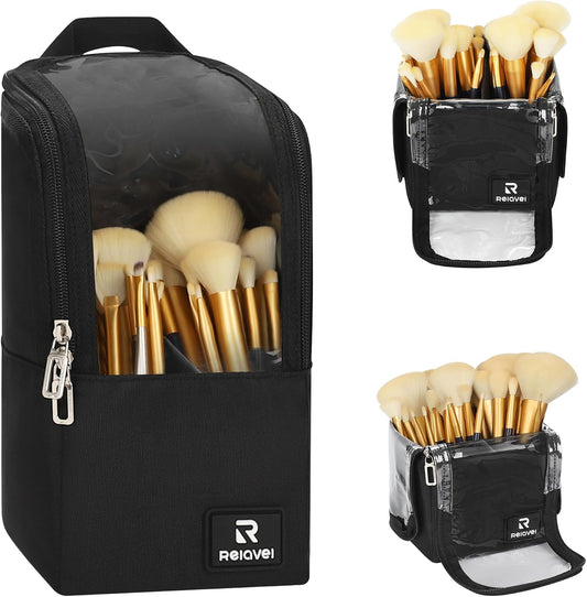 Relavel Foldable Stand Up Travel Makeup Brush Holder