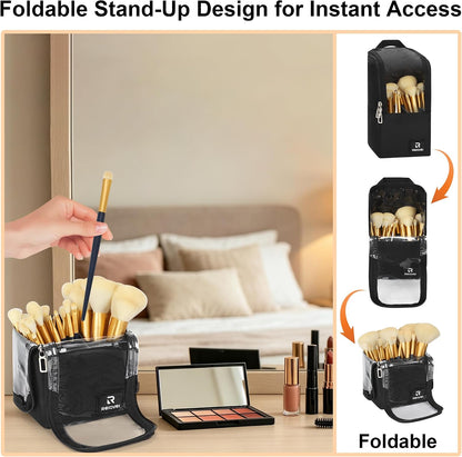 Relavel Foldable Stand Up Travel Makeup Brush Holder