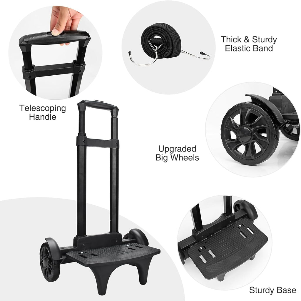 Relavel Folding Hand Truck, Lightweight Dolly Cart with 2 Big Wheels