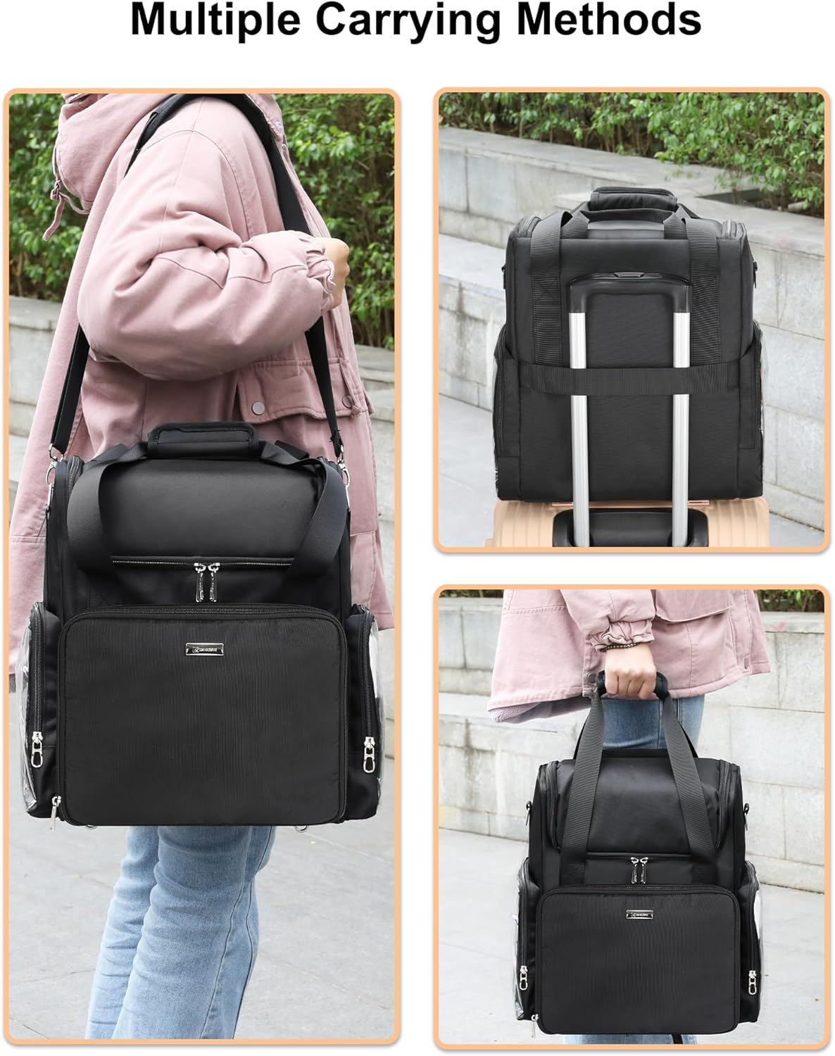 Relavel Hairstylist Travel Bag With Adjustable Dividers And Shoulder Strap